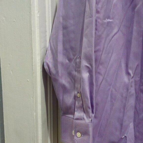 Joseph Abboud Long Sleeve Dress Shirt - Big/Tall - Lavender - 18.5 Neck - Picture 7 of 14